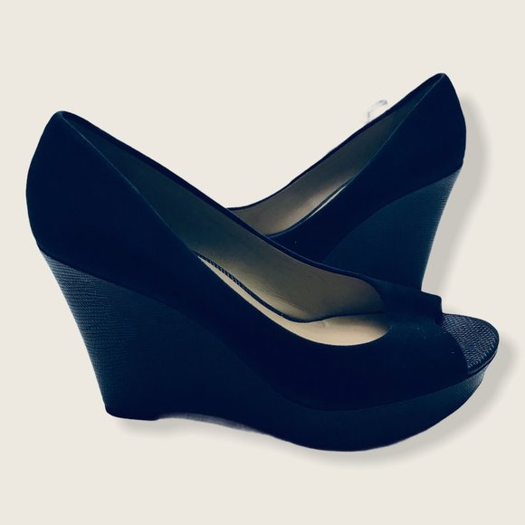 Franco Sarto Navy Blue Wedge - Picture 2 of 7